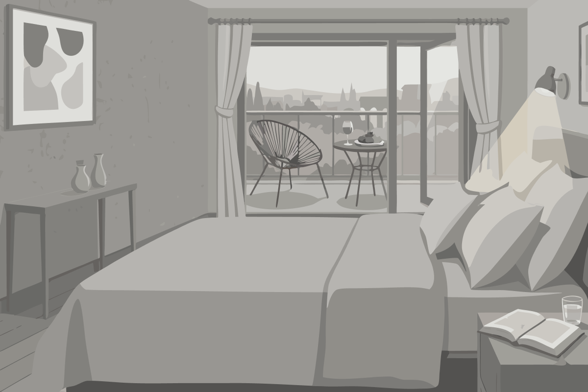 Studio Lit Queen-Size avec Cuisine - Cinq